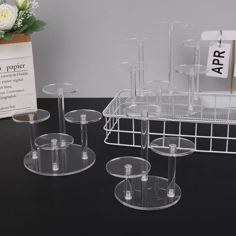4 Layers Transparent Removable Acrylic Display Stand Square Holder Rack Garage Kit Blind Box Display Stand Jewelry Holder Shelf 3