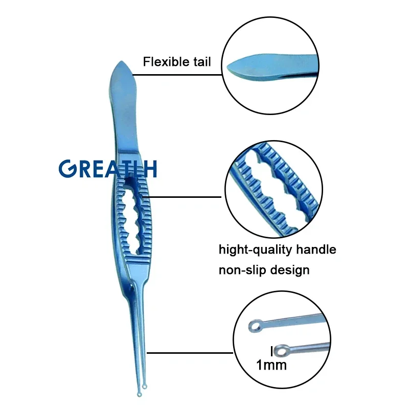Ophthalmic Microsurgical Scissors Veterinary Surgical Instruments Orthopedic Instruments Ophthalmic Tweezers Fechtner Conjunctiva Forceps Titanium Alloy Surgical Eye Intrument