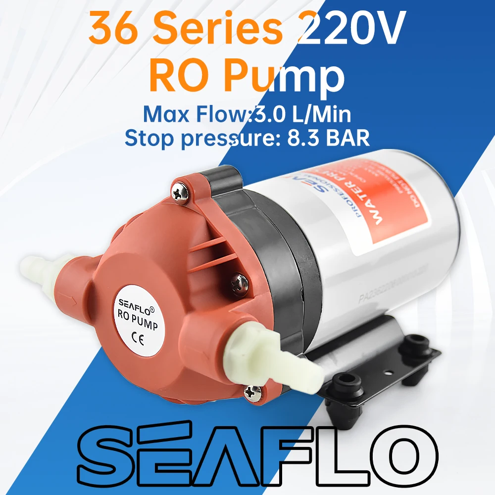 Marine Water Pump SEAFLO 220V High Efficiency Water Pump to Increase Reverse Osmosis System Pressure for Boat RV Replace Santoemma Sabrina SW15