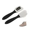 3 Side Cleaning Brush Rubber Eraser Set Fit For Suede Nubuck Shoe Stain Dust Shoes Brush Steel Plastic Rubber Boot Cleaner 2