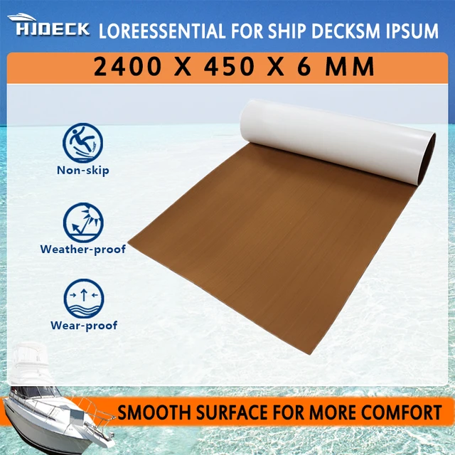 2400*450*6mm Eva Foam Boat Flooring Smooth Carpet Blanket Brown Deck Sheet  Yacht Flooring Anti Skid Waterproof Damping Pads - AliExpress