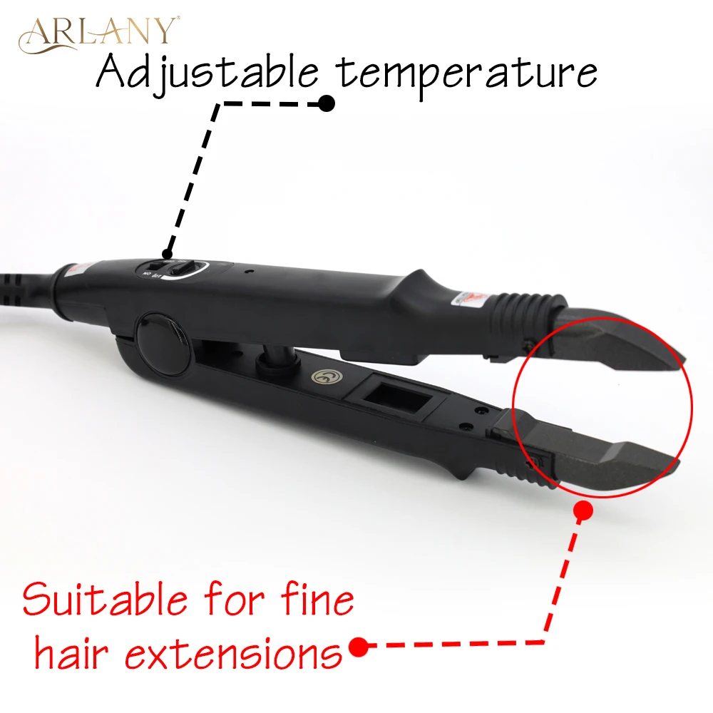 Hair Extension Connector Fusion Iron Flat Square Tip Adjustable Temperature Controllable Hair Heat Wand Extensions Tool