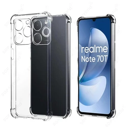 Ultra - Clear Anti - Yellowing TPU Case with Camera Protection - 1.5MM Thick, Soft and Durable for Realmi Note 70T 4G (Transparent)