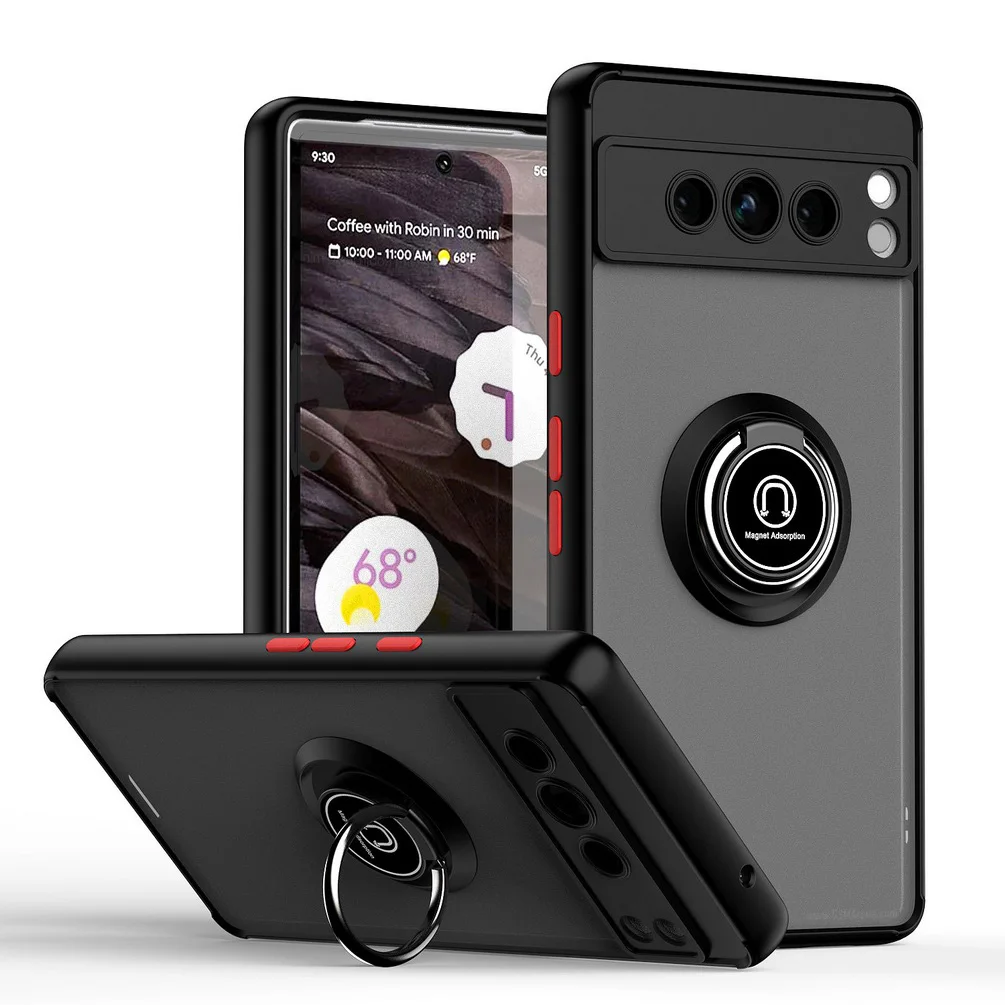 Rotatable bracket stand phone case for 8 7 Pro 7A Pixel7 Pixel 6 pro Finger Ring Holder Hard back cover_voghion.com