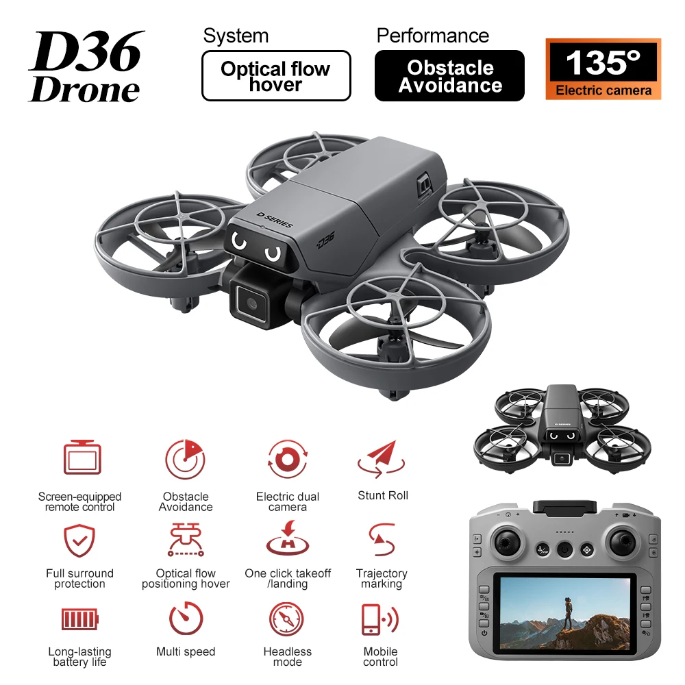 Drone Selfie Poche 4K avec Caméra HD - Pliable et Léger