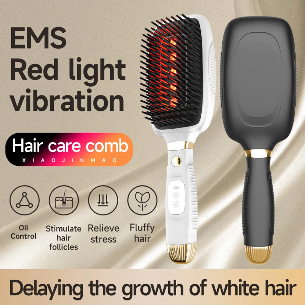 Electric Spray Massage Comb Red Light varvibration Anti Hair Loss Growth Hair Massage Scalp Brush Liquid Oil Applicator Car