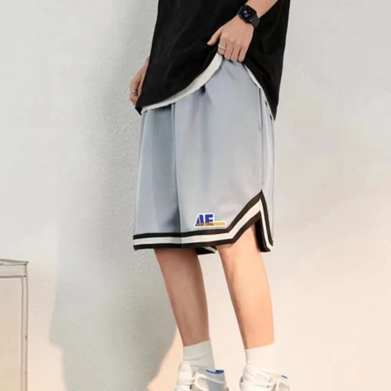 EBAIHUI Basketball Shorts Men's American Retro Hip Hop High Street Casual Sweatpants Male Harajuku Style Oversized Short Pants