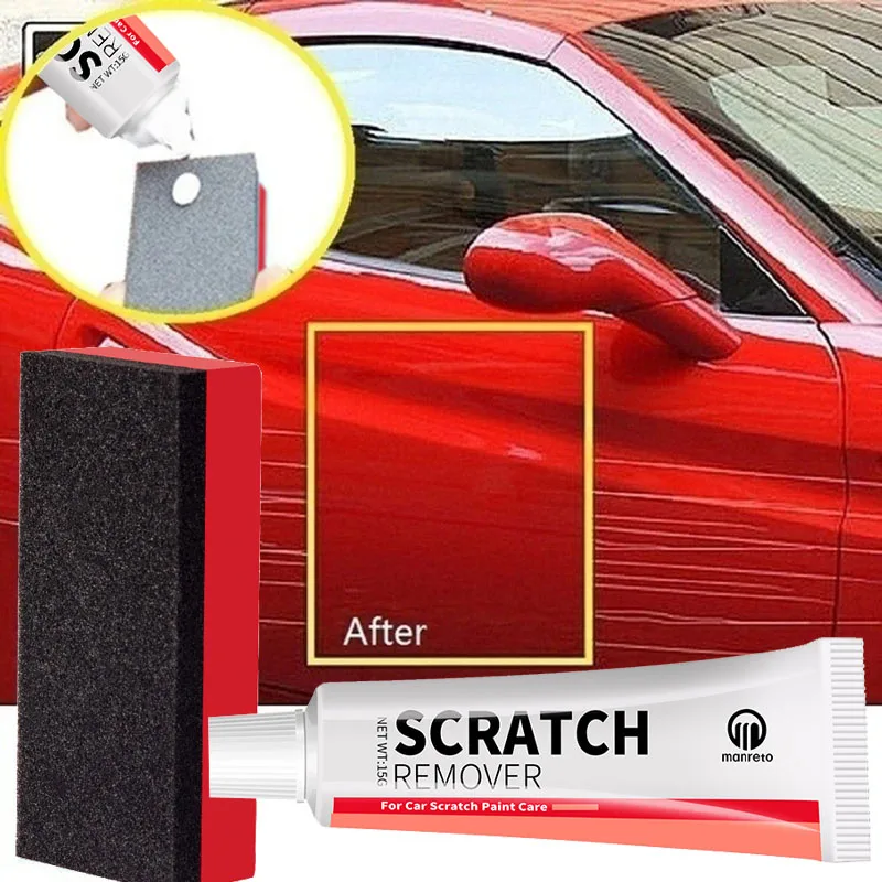 Car Scratch Remover Car Polishing Paste with Sponge, Body Paint Care Kit