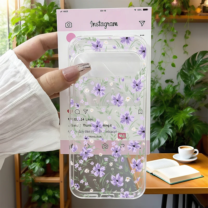 Charming Yellow Daisy Transparent Soft Phone Case Cover