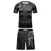 Children’S Bodybuilding Rashgaurd Outfits CodyLundin MMA Brazilian Grappling No Gi Jiu Jitsu Tees+Shorts Muay Thai Rashguard Set 2