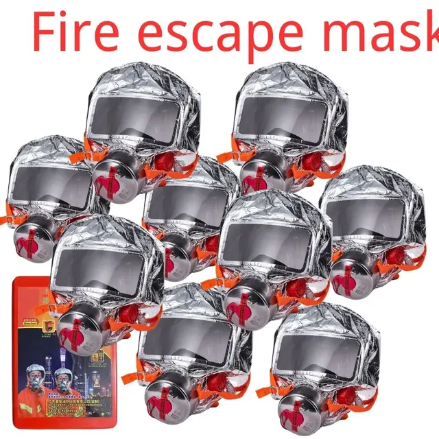 Masque anti-incendie auto-sauvetage pour hôtel, prévention de la fumée, kit  de survie, pour bureau, centre commercial
