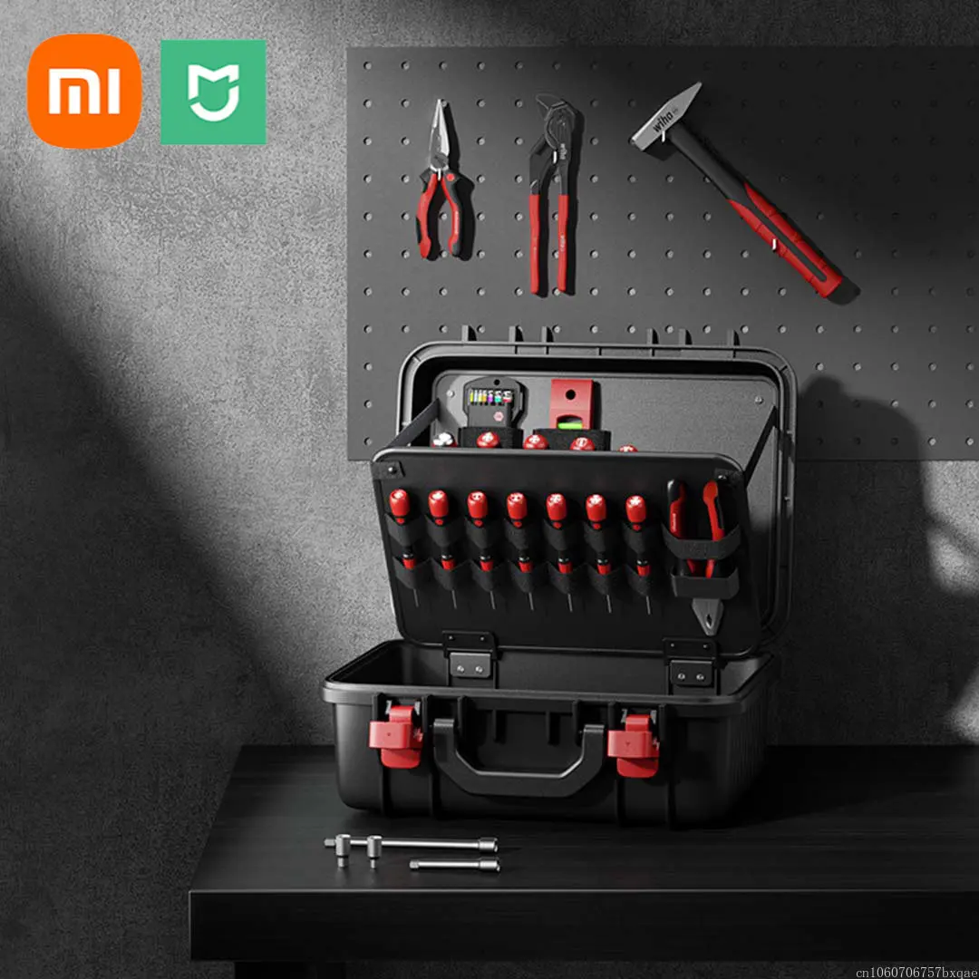 New Xiaomi Mijia Wiha Household Hand Tool Set Repair Tool Ratchet Wrench Socket Pliers Screwdriver Kit 60pcs Combination Toolbox new xiaomi mijia wiha household hand tool set repair tool ratchet wrench socket pliers screwdriver kit 60pcs combination toolbox