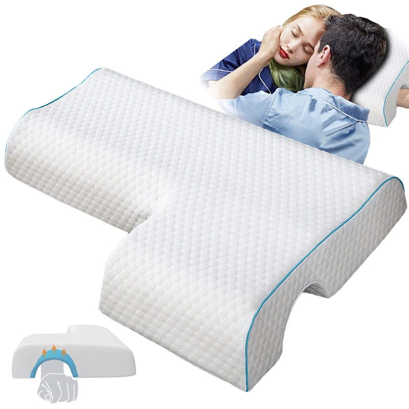 Memory Foam Couple Pillow Slow Rebound Arched Cuddle Pillow Anti Pressure Arm Pillows For Side