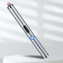  Windproof Kitchen Lighter Rechargeable Dual Arc Lighter Gas Stove Outdoor BBQ Candle Pulse Ignition Gun USB Electric Lighter 