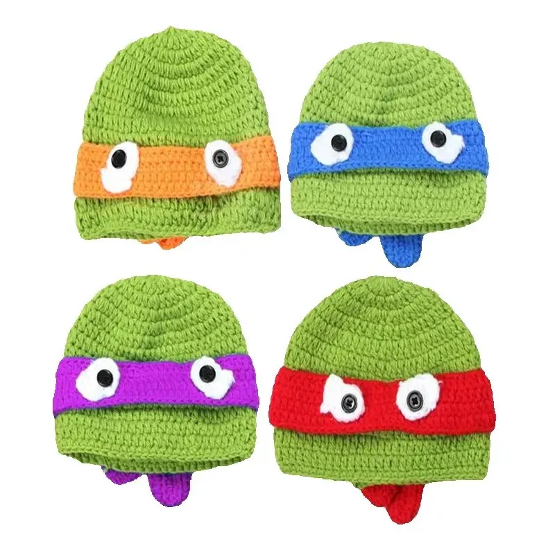 

Creative fashion cartoon design kids baby boys girls crochet handmade knitted hat photography props1 pcs