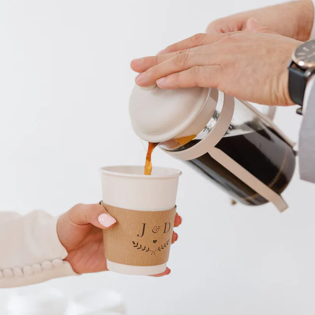 Custom Printed 20PCS 10-20oz Coffee Cup Sleeves Kraft Disposable Heat Insulated Cup Hol... - SKU CCS1231 - UGI Packaging