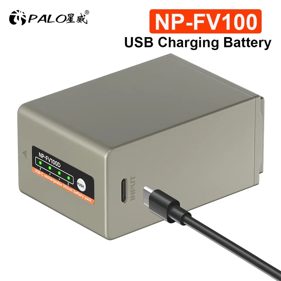 PALO NP FV100A NP-FV100 FV100 バッテリー タイプ C USB 充電入力付き