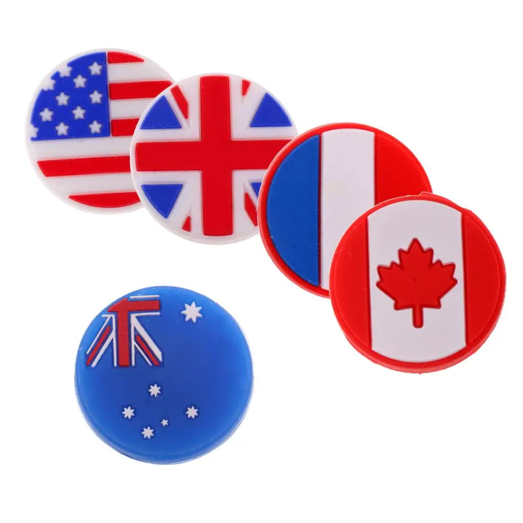 Country design of flag Silicone Anti-Shock Absorber for Tennis / Squash Rackets