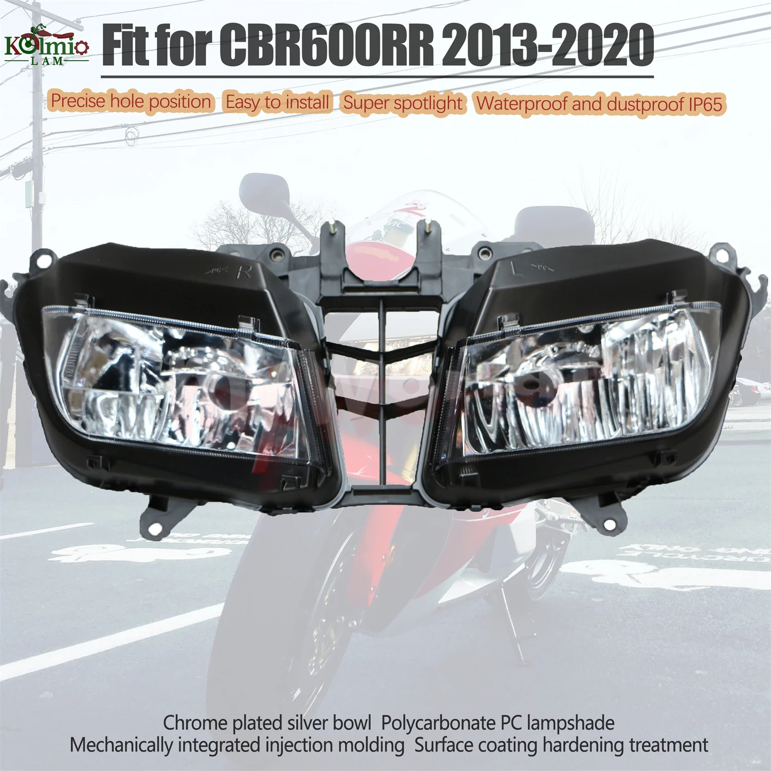

Передняя фасветильник в сборе для мотоцикла Honda CBR600RR F5 2013 - 2020 CBR 600 CBR600 RR 2014 2015 2016 2017 2018 19