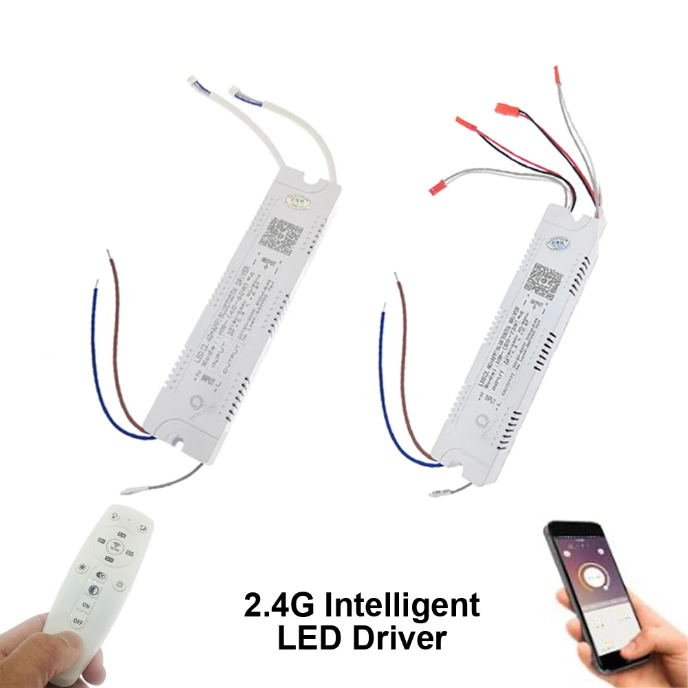 AC220V 2.4G Intelligent LED Driver RF Remote Control 12-40W 36-50W 40 ...