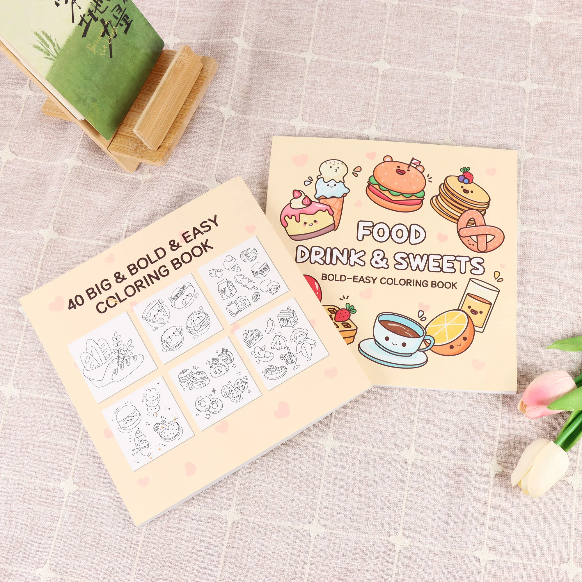 FOOD Bold-easy Patterns Coloring Book for Adults Cute Drawing Book Perfect Gift for Party and Birthday 5