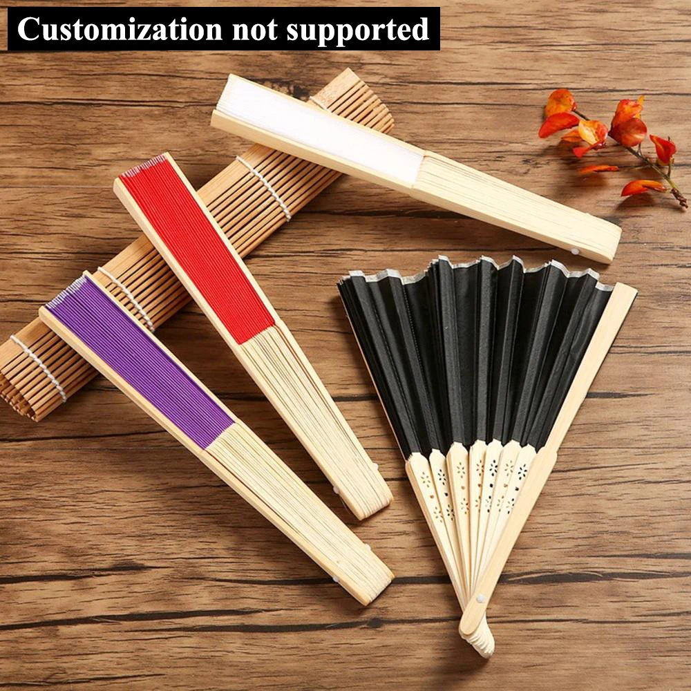 Folding Fan Fashionable Engraved Women Folding Elegant Silk Hand Fan with Gift Bag Wedding Mariage Festival Party Dance Props Tool 1Pc