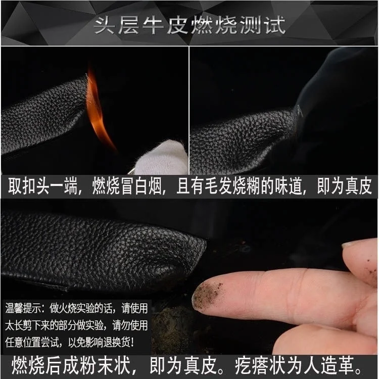 Cow Leather Men's Belt Does Not Take The Lead Real Belt Body Does Not Buckle Automatic Buckle Leather Belt No Scalp Pants Belt