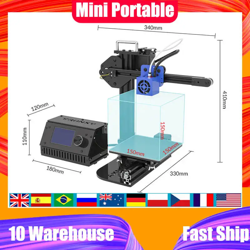 

New Upgrade Tronxy 3D Printer X1 Pulley Linear Guide Support SD Card Printing LCD Display High Precision Mini Fast Easy Install