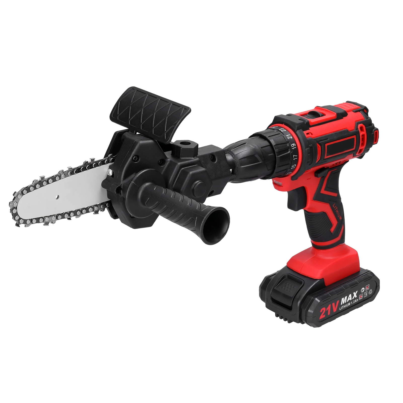 4 Inch Electric Drill Modified To Electric Chainsaw Attachment