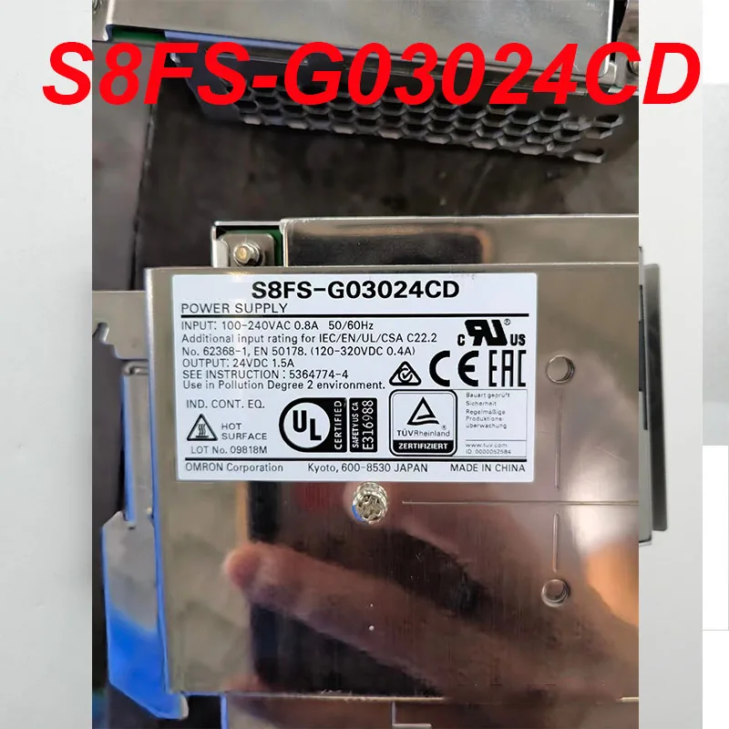 

Genuine New Switching Power Supply S8FS-G03024CD For 30W 24V AC100～240V S8JX-G03524CD