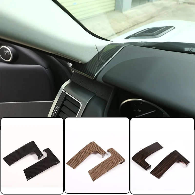 

New!! 1 Pair Carbon Fiber Style Dashboard Decoration Cover Trim For Land Rover Range Rover Sport 2014-2017 Car Accessories