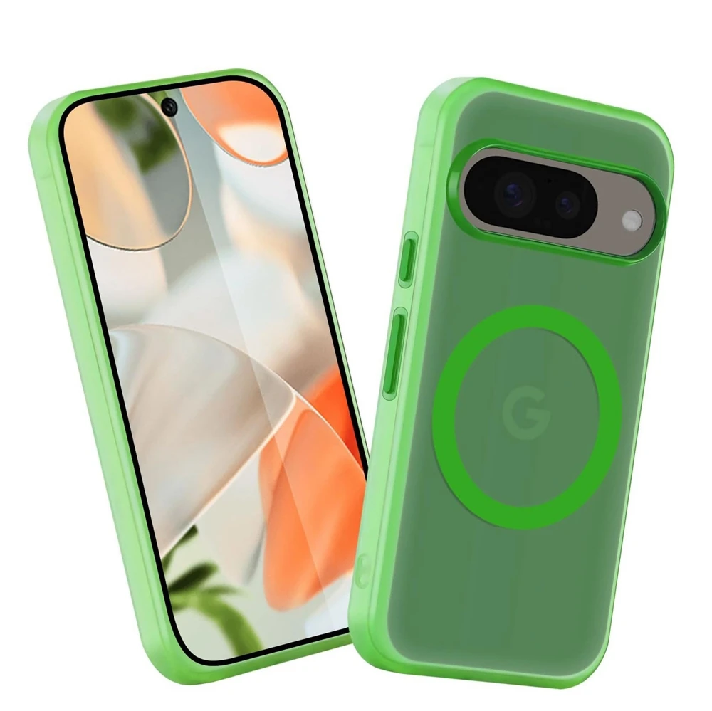 Candy Color Matte Clear Magnetic Case with Wireless Charging Frosted Finish