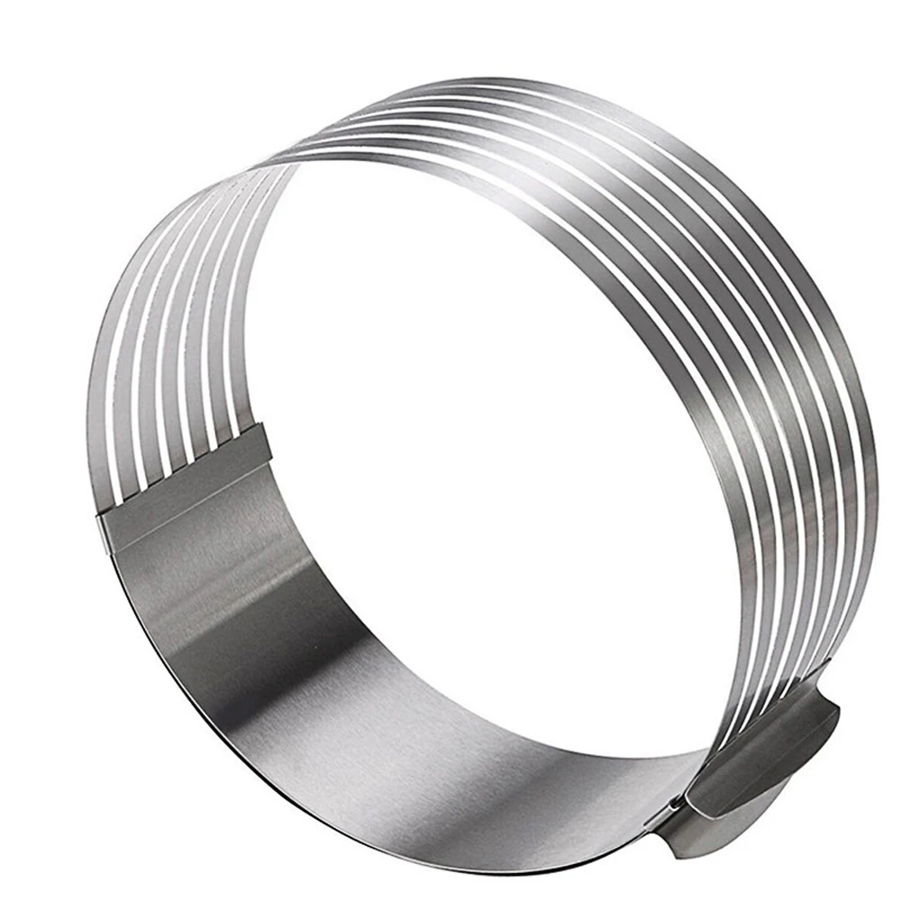 20CM 30CM Adjustable Round Bread Cake Cutter Slicer Stainless Steel 7 Layers Slicer Mousse Ring Mould Baking Gadgets cookie cutter baking mold cookie mould