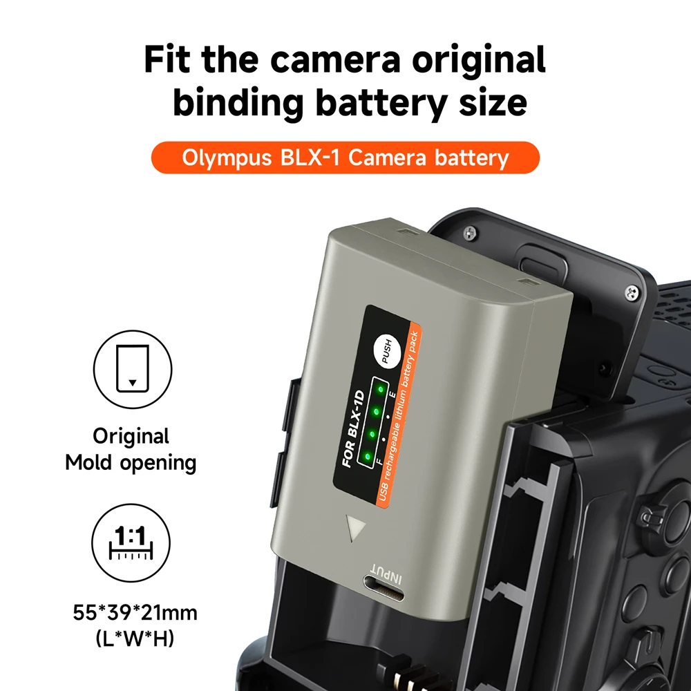 BLX 1 BLX-1 Battery for Olympus OM1 OM System OM-1 2600mAh