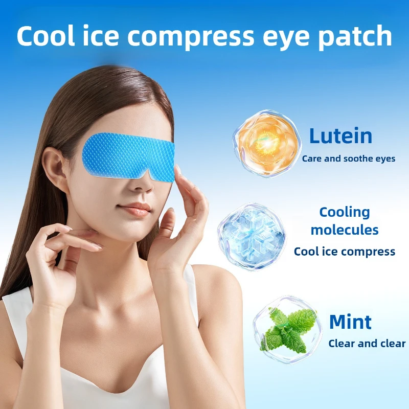 10/20/30 Pcs Box Hot Selling Disposable Ice Eye Patches Hydrogel Eye Protection Relieve Fatigue Herbal Cold Compress Eye Masks