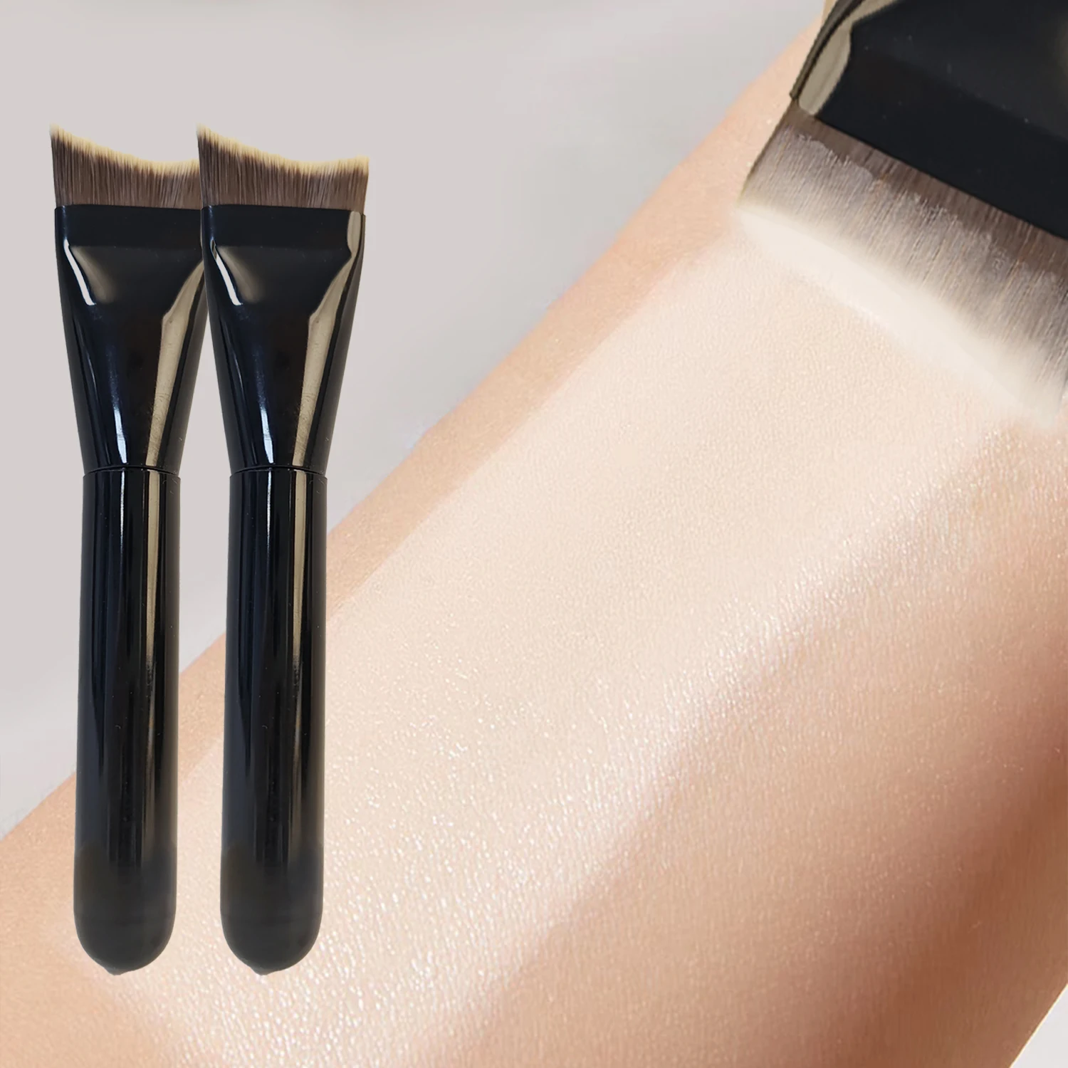 Upgraded Crescent Design Foundation Makeup Brush Ultra-thin Smooth Application Liquid Mask Spatula Makeup Brushes Beauty Tools 4