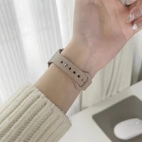 Bracelet en cuir mince pour bracelet de montre Apple Ultra 49mm 8 41mm 45mm 7 SE 654321   Boucle de Bracelet pour femmes, 44mm, pour série iwatch 42mm 40mm 3