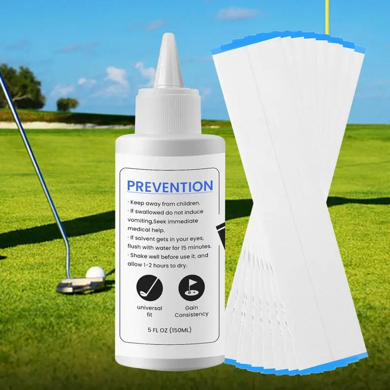 Golf Club Grip Repair Kits 5oz Grip Solvent 5oz Grip Solvent 15 Paper Tapers Regripping Golf Clubs Tool For Golf Wedges Repair 3