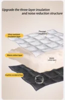 ม่านประตูผ้าฝ้ายกันลมและอบอุ่นในฤดูหนาว ม่านประตูกันความเย็น ม่านประตูปิดผนึกแถบแม่เหล็กเต็มรูปแบบ 5