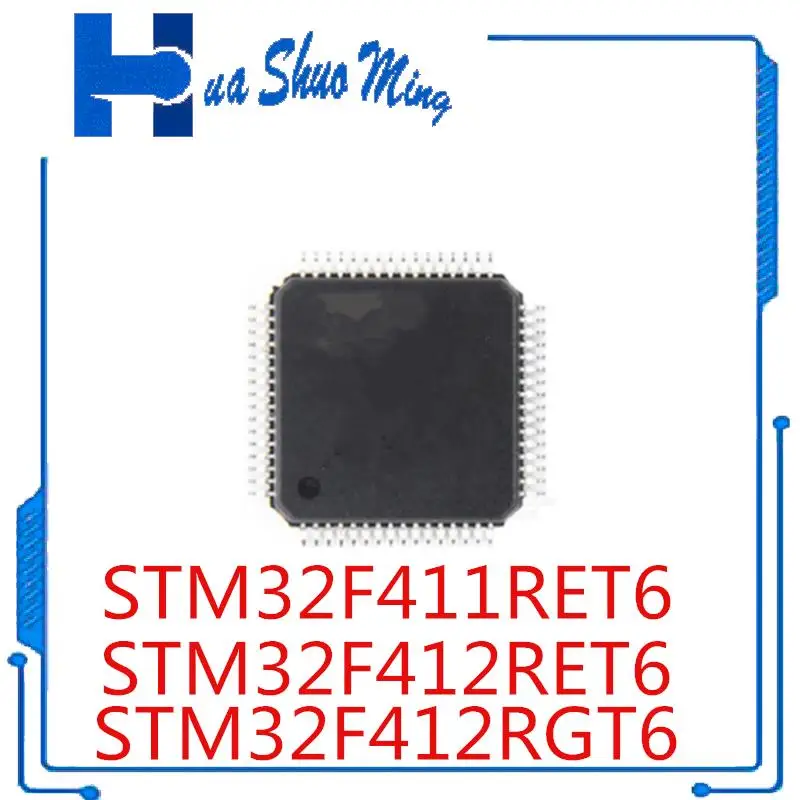 

2Pcs/Lot STM32F411RET6 STM32F412RET6 STM32F412RGT6 STM32F411 STM32F412 STM32F STM32 LQFP64