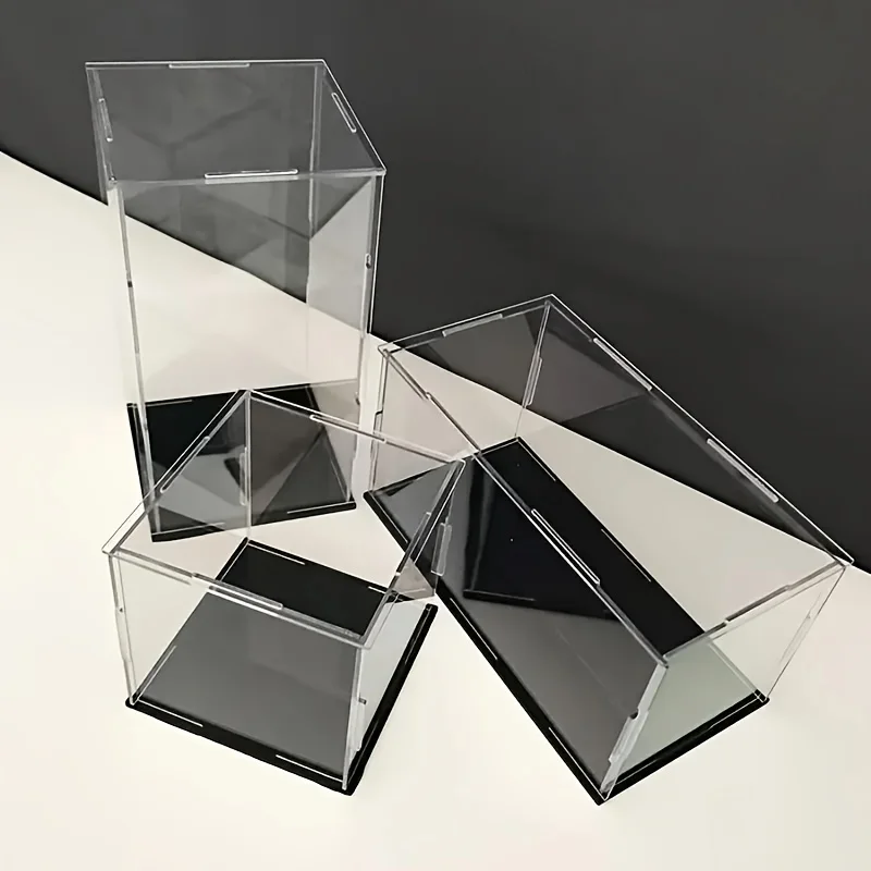 1pc Clear self-assembled acrylic display box dustproof storage display cabinet, suitable for car models/toys/collectibles