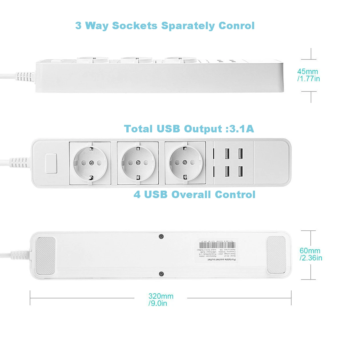 10A 4 AC Outlets/3 USB Ports Maxcio WiFi Surge Protector 6FT Smart Power Strip Compatible with Alexa Echo & Google Home APP Reomte Control with Timer/Schedule Function 10A 4 AC Outlets/3 USB Ports Maxcio WiFi Surge Protector 6FT Smart Power Strip Compatible with Alexa Echo & Google Home APP Reomte Control with Timer/Schedule Function
