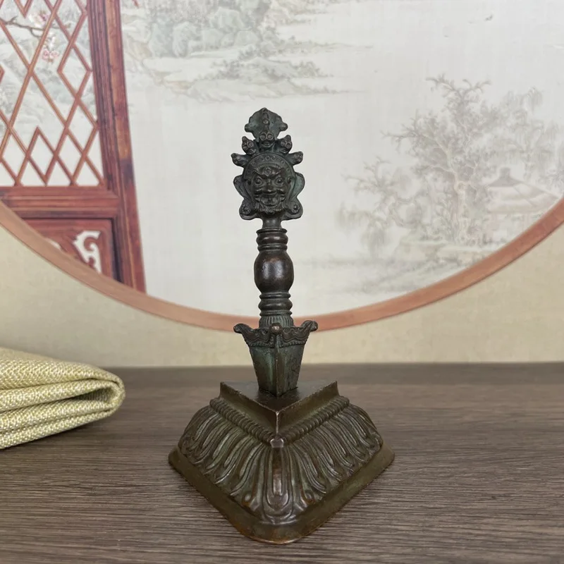 

Одностороннее украшение Vajra, пестик из античного сплава, большой с базовым украшением, поставки сосудов Dharma, волшебное опускание Vajra