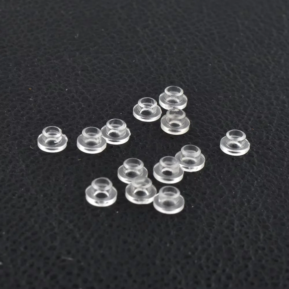 1000pcs 1.45mm 구멍 안경 안경 T 모양 플라스틱 어깨 와셔 가스켓 안경 액세서리