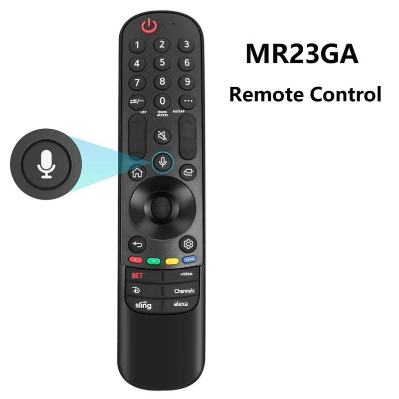 1 Pezzo Mr23Ga Voice Remote Black Abs Per Lg Magic Remote 2023 Lg Smart Tv Remote Control An-Mr19Ba An-Mr600G An-Mr650