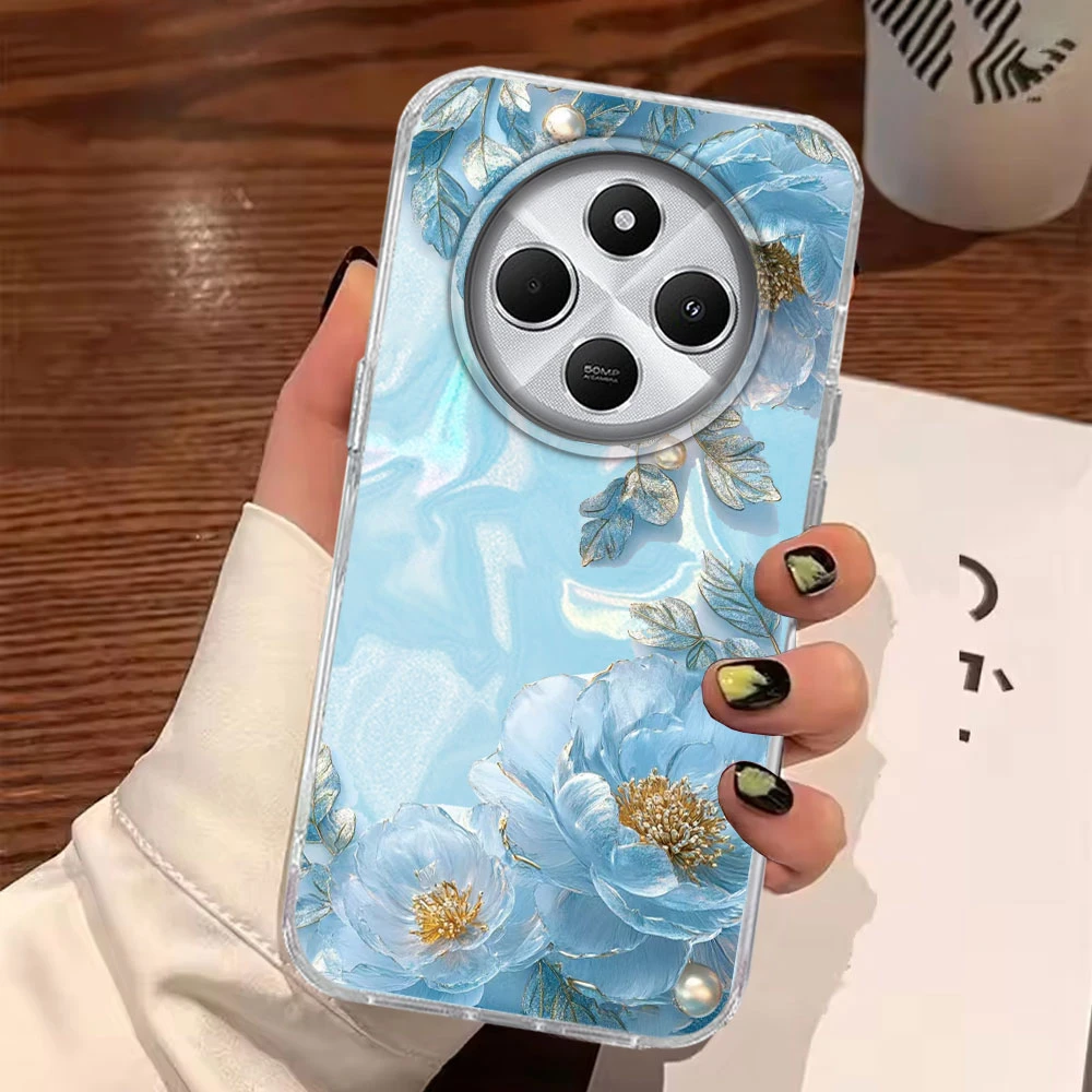 Elegant Blue Rose Flower Girls Phone Case Cover