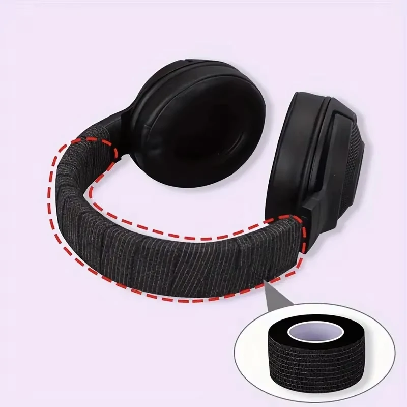 Triple Pack Headphone Headband Protector Tape, Anti-Aging Repair Strips with Durable Fiber Material