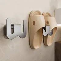 Bathroom Slipper Rack Slippers Hanging Shelf Storage Organizer Multifunctional Toilet Shoes Rack Simple Bathroom Storage Hook 1