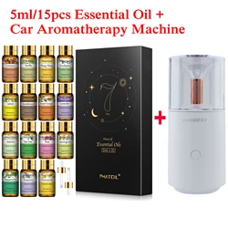 PHATOIL 15 - Piece Aromatherapy Essential Oils Collection - Calming Lavender, Soothing Vanilla, Invigorating Peppermint, Refreshing Rosemary, and More - 5ml (15pcs 01)