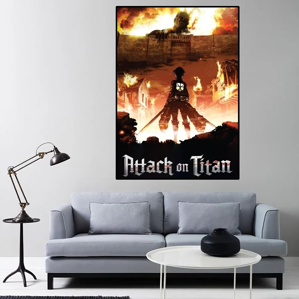 Attack on Titan Poster Home Room Decor Livingroom Bedroom Aesthetic Art Wall Painting Stickers anime poster poster prints diy poster sticker anime stickers